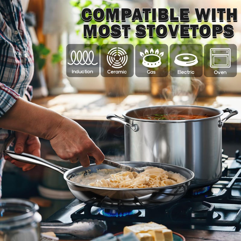 Cooks Standard Multi-Ply Clad Saucepan, 1.5 Quarts, Silver - Image 3